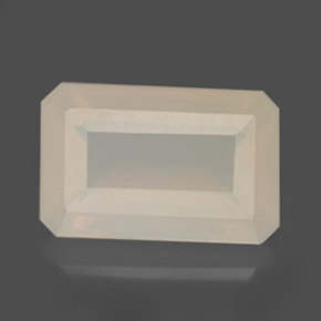 Opale di fuoco naturale giallo da 6,52 ct, taglio smeraldo, traslucido