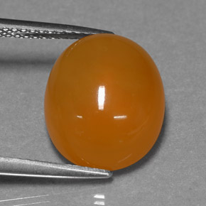 Opale di fuoco Arancione naturale da 6.07 ct, Taglio ovale, Traslucido