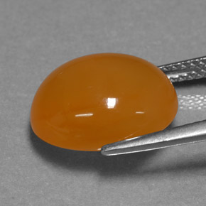 Opale di fuoco Arancione naturale da 6.07 ct, Taglio ovale, Traslucido