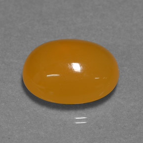 Opale di fuoco naturale arancione da 3,93 ct, taglio ovale, traslucido