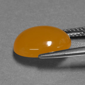 Opale di fuoco naturale arancione da 3,93 ct, taglio ovale, traslucido