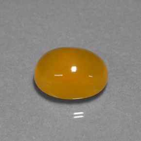 Opale di fuoco naturale arancione da 4,76 ct, taglio ovale, traslucido