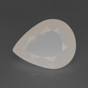 Opale di fuoco naturale bianco da 10,27 ct, taglio a pera, traslucido
