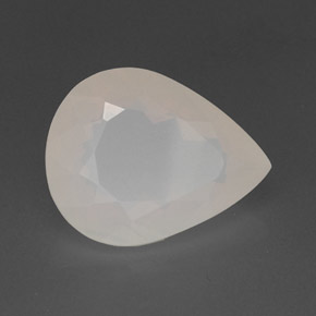 Opale di fuoco naturale bianco da 10,27 ct, taglio a pera, traslucido