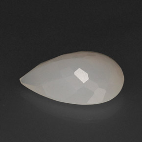 Opale di fuoco naturale bianco da 5,85 ct, taglio a pera, traslucido