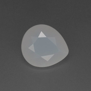 Opale di fuoco naturale bianco da 2,81 ct, taglio a pera, traslucido