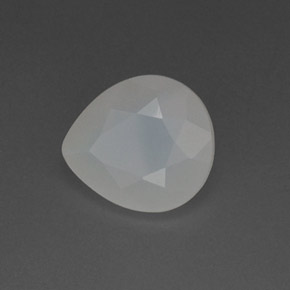 Opale di fuoco naturale bianco da 2,81 ct, taglio a pera, traslucido