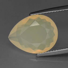 Opale di fuoco naturale arancione da 4,68 ct, trasparente, trasparente/traslucido