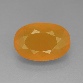 Opale di fuoco naturale arancione da 5,33 ct, trasparente, trasparente/traslucido