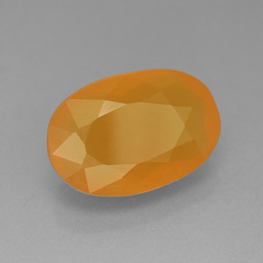 Opale di fuoco naturale arancione da 5,33 ct, trasparente, trasparente/traslucido