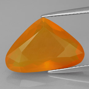 Opale di fuoco naturale arancione da 6,06 ct, trasparente, trasparente/traslucido