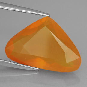 Opale di fuoco naturale arancione da 6,06 ct, trasparente, trasparente/traslucido