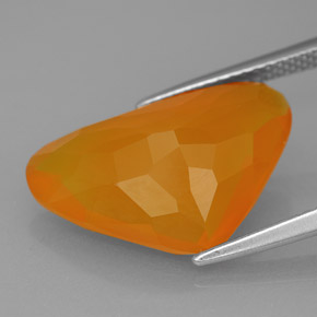 Opale di fuoco naturale arancione da 6,06 ct, trasparente, trasparente/traslucido