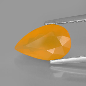 Opale di fuoco naturale arancione da 2,20 ct, trasparente, trasparente/traslucido