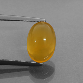 Opale di fuoco naturale arancione da 2,62 ct, trasparente, trasparente/traslucido