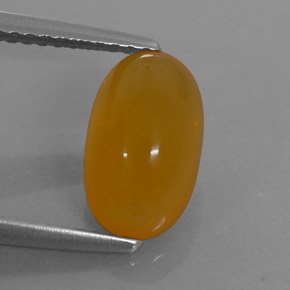 Opale di fuoco naturale arancione da 1,85 ct, taglio ovale, traslucido