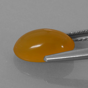 Opale di fuoco naturale arancione da 1,85 ct, taglio ovale, traslucido