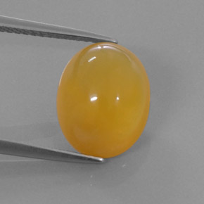 Opale di fuoco naturale arancione da 4,03 ct, taglio ovale, traslucido