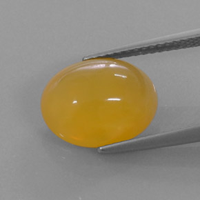Opale di fuoco naturale arancione da 4,03 ct, taglio ovale, traslucido