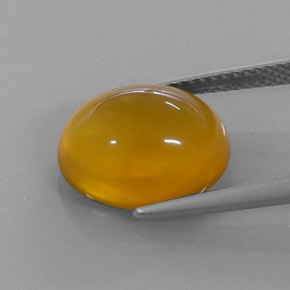 Opale di fuoco naturale arancione da 4,84 ct, taglio ovale, traslucido