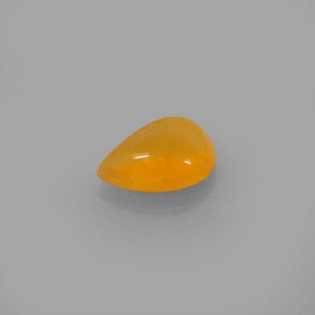 Opale di fuoco naturale arancione da 1,70 ct, taglio a pera, traslucido