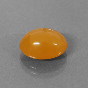 Opale di fuoco naturale arancione da 3,18 ct, taglio ovale, traslucido