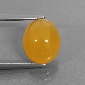 Opale di fuoco naturale arancione da 2,87 ct, taglio ovale, traslucido