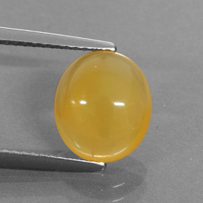Opale di fuoco naturale arancione da 2,42 ct, taglio ovale, traslucido