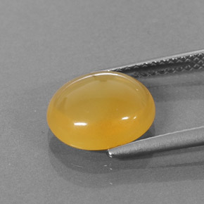 Opale di fuoco naturale arancione da 2,42 ct, taglio ovale, traslucido