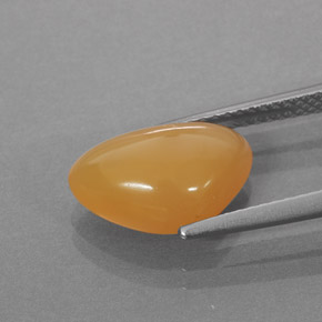 Opale di fuoco naturale arancione da 2,86 ct, trillion, traslucido
