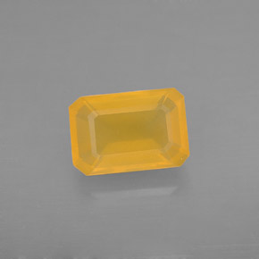 Opale di fuoco Giallo-arancione naturale da 1.68 ct, Taglio smeraldo, Traslucido
