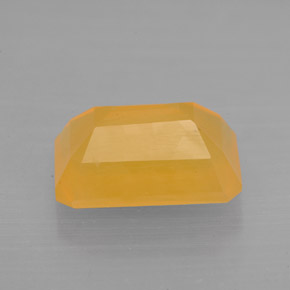 Opale di fuoco naturale arancione da 3,35 ct, taglio smeraldo, traslucido