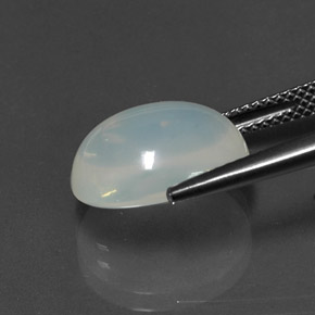 Opale di fuoco naturale bianco da 5,60 ct, taglio ovale, trasparente