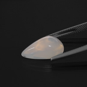 Opale di fuoco naturale bianco da 5,01 ct, trasparente, trasparente/traslucido