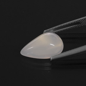 Opale di fuoco naturale bianco da 3,15 ct, trasparente, trasparente/traslucido