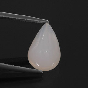 Opale di fuoco naturale bianco da 4,13 ct, taglio a pera, traslucido