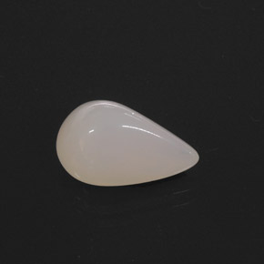 Opale di fuoco naturale bianco da 4,13 ct, taglio a pera, traslucido