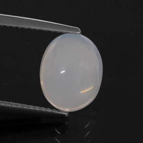 Opale di fuoco naturale bianco da 3,44 ct, trasparente, trasparente/traslucido