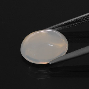 Opale di fuoco naturale bianco da 3,44 ct, trasparente, trasparente/traslucido