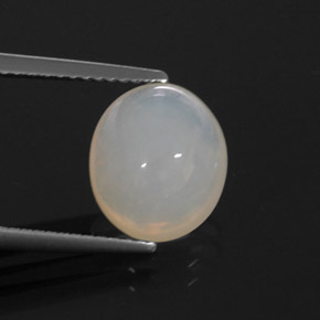 Opale di fuoco naturale bianco da 3,08 ct, trasparente, trasparente/traslucido