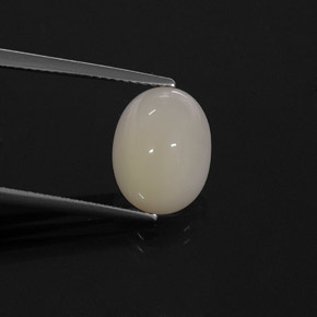 Opale di fuoco naturale bianco da 4,07 ct, trasparente, trasparente/traslucido