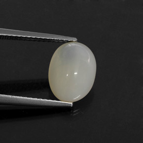 Opale di fuoco naturale bianco da 2,63 ct, trasparente, trasparente/traslucido