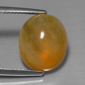 Opale di fuoco Giallo-arancione naturale da 4.87 ct, Trasparente, Trasparente/Traslucido