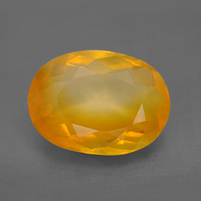 Opale di fuoco Giallo-arancione naturale da 5.11 ct, Trasparente, Trasparente/Traslucido