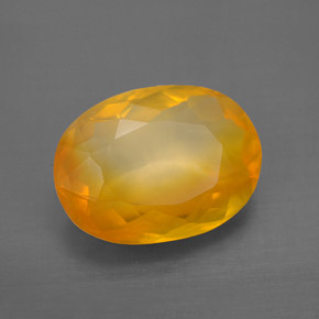 Opale di fuoco Giallo-arancione naturale da 5.11 ct, Trasparente, Trasparente/Traslucido