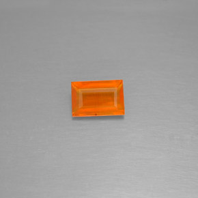 Opale di fuoco naturale arancione da 0,43 ct, trasparente, trasparente/traslucido