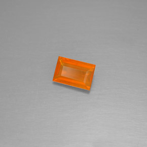 Opale di fuoco naturale arancione da 0,43 ct, trasparente, trasparente/traslucido