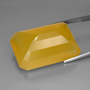 Opale di fuoco naturale giallo da 92,13 ct, trasparente, trasparente/traslucido