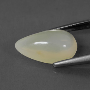 Opale di fuoco naturale bianco da 2,29 ct, trasparente, trasparente/traslucido