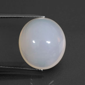 Opale di fuoco naturale bianco da 12,28 ct, trasparente, trasparente/traslucido
